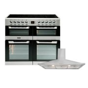 Leisure Cuisinemaster Ceramic Range Cooker & Hood Pack, Stainless Steel, A Rated