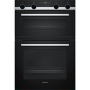 Siemens MB535A0S0B iQ500 Built-In Electric Double Oven, Black, B Rated