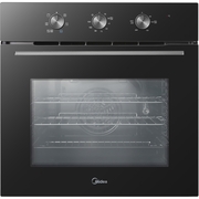 Midea MBO65M90M1-BK Built-In Electric Single Oven, Black, A Rated