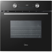 Midea MBO65P90E3-BK Built-In Electric Single Oven with Pyrolytic Cleaning, Black, A+ Rated