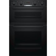 Bosch MBS533BB0B Series 4 Built-In Electric Double Oven, Black, A Rated