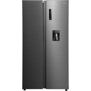 Midea MDRS710FGD46W American Fridge Freezer, Stainless Steel, D Rated,  Non-Plumbed