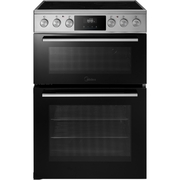 Midea MFO24EME4R118-SS Ceramic Electric Cooker with Double Oven, Stainless Steel, A Rated