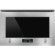 Smeg MP422X1 Cucina Built-In Microwave with Grill, Stainless Steel