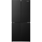 Fridgemaster MQ79395EB American Fridge Freezer, Black, E Rated,  Non-Plumbed