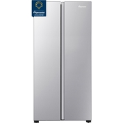 Fridgemaster MS83430ES American Fridge Freezer,  Non-Plumbed, Silver, E Rated