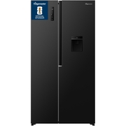 Fridgemaster MS91558DEB American Fridge Freezer, Black, E Rated,  Non-Plumbed