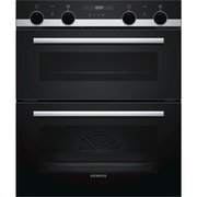 Siemens NB535ABS0B iQ500 Built-Under Electric Double Oven, Black, B Rated