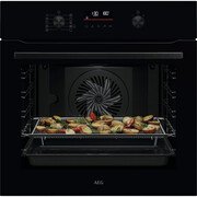 AEG OS6PB50AK Built-In Electric Single Oven with Pyrolytic Cleaning, Black, A+ Rated