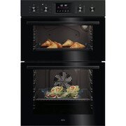 AEG OU5CP40B Built-In Electric Double Oven, Black, A Rated