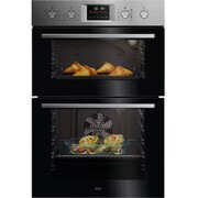 AEG OU5CP40M Built-In Electric Double Oven, Stainless Steel, A Rated