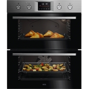 AEG OU5CU40M Built-Under Electric Double Oven, Stainless Steel, A Rated