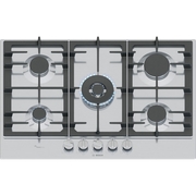 Bosch PCQ7A5I90 Series 6 5 Burner Gas Hob, Stainless Steel
