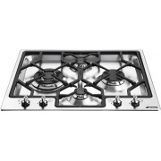 Smeg Classic PGF64-4 62cm 4 Burner Gas Hob, Stainless Steel