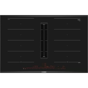 Bosch PXX875D67E Serie 8 82cm Induction Hob with Extractor, Black, B Rated