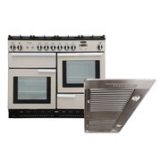 Rangemaster Professional Plus Gas Range Cooker & Hood Pack, A Rated