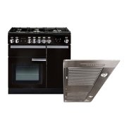 Rangemaster Professional Plus Gas Range Cooker & Hood Pack, A Rated