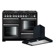 Rangemaster Encore Deluxe Dual Fuel Range Cooker & Hood Pack, A Rated