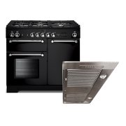 Rangemaster Kitchener Dual Fuel Range Cooker & Hood Pack