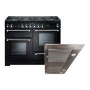 Rangemaster Kitchener Gas Range Cooker & Hood Pack, A+ Rated
