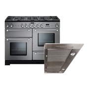 Rangemaster Kitchener Gas Range Cooker & Hood Pack, A+ Rated