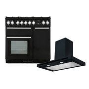 Rangemaster Nexus Dual Fuel Range Cooker & Hood Pack, A Rated