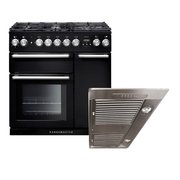 Rangemaster Nexus Dual Fuel Range Cooker & Hood Pack, A Rated