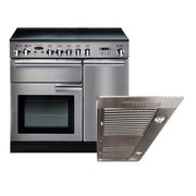Rangemaster Professional Plus Ceramic Range Cooker & Hood Pack, A Rated