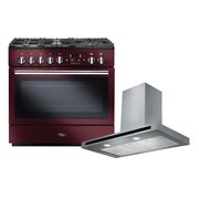 Rangemaster Professional Plus FX Dual Fuel Range Cooker & Hood Pack, A Rated