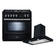 Rangemaster Professional Plus FXP Dual Fuel Range Cooker & Hood Pack, A Rated