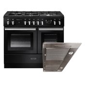 Rangemaster Professional Plus FX Dual Fuel Range Cooker & Hood Pack, A Rated
