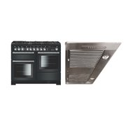 Rangemaster Encore Deluxe Dual Fuel Range Cooker & Hood Pack