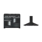 Rangemaster Encore Deluxe Dual Fuel Range Cooker & Hood Pack