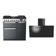 Rangemaster Edge Deluxe Dual Fuel Range Cooker & Hood Pack