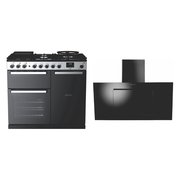 Rangemaster Edge Deluxe Dual Fuel Range Cooker & Hood Pack