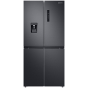 Samsung RF48A401EB4 Series 8 American Fridge Freezer, Gentle Black Matt,  Non-Plumbed, E Rated