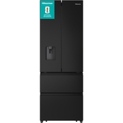 Hisense RF632N4WFE American Fridge Freezer, Black, E Rated,  Non-Plumbed