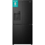 Hisense RQ5P470SYFD American Fridge Freezer, Black, D Rated,  Non-Plumbed