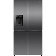Hisense RQ5P640SYKD American Fridge Freezer, Black, D Rated,  Non-Plumbed