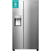 Hisense RS694N4ICE American Fridge Freezer, Stainless Steel, E Rated,  Plumbed