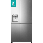 Hisense RS818N4IIE American Fridge Freezer,  Plumbed, Stainless Steel, E Rated