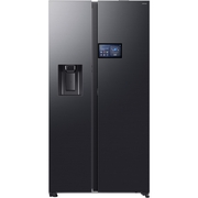 Samsung RS90F64EEFEU Series 9 American Fridge Freezer, Black Deep Ocean Inox Finish,  Plumbed, E Rated