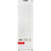 Sharp SJ-LE300E01X-EN Built-In Larder Fridge, Sliding Hinge, White, E Rated