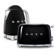 Smeg Toaster and Kettle Pack, 2 Slice, Black