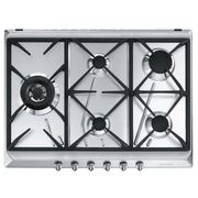 Smeg SRV575GH5 Cucina 69cm 5 Burner Gas Hob, Stainless Steel
