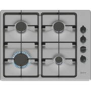 Neff T26BKP6N0 N30 58cm 4 Burner Gas Hob, Stainless Steel