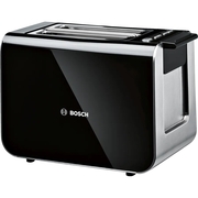 Bosch TAT8613NGB Styline Compact Toaster, 2 Slice, Black