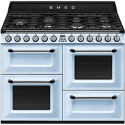 Smeg TR4110AZ Victoria 110cm Dual Fuel Range Cooker, Blue, A Rated