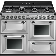 Smeg TR4110X-1 Victoria Stainless Steel 110cm Dual Fuel Range Cooker, A Rated