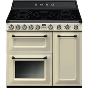 Smeg TR93IP2 Victoria Cream 90cm Induction Range Cooker, A Rated